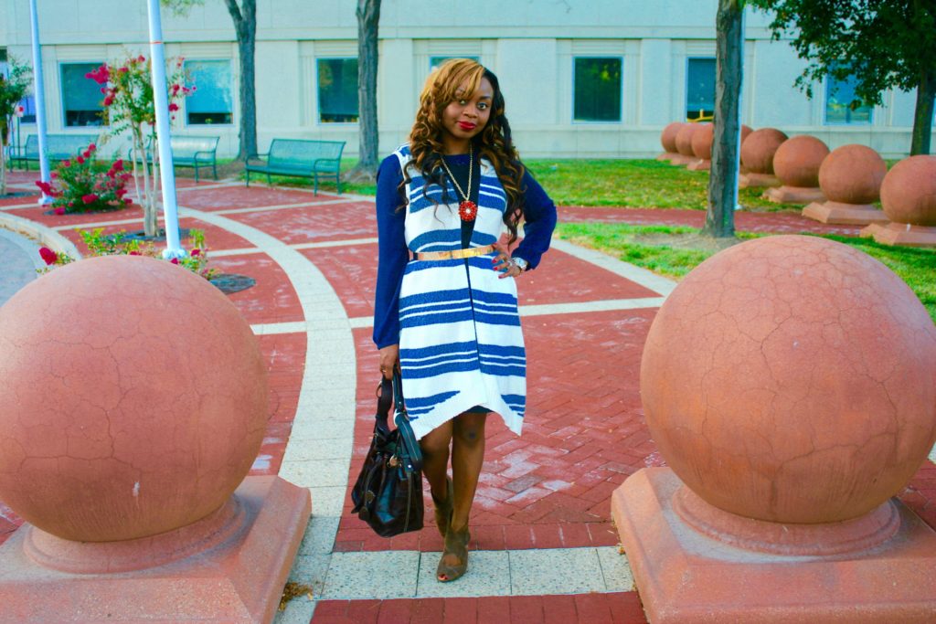 Striped Sleeveless Sweater & Dress