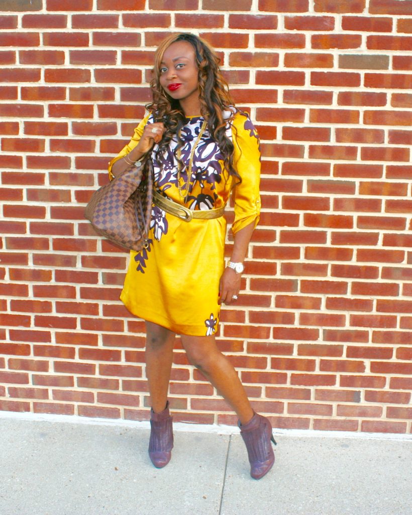 Fall Style=Floral Print Shift Dress 5