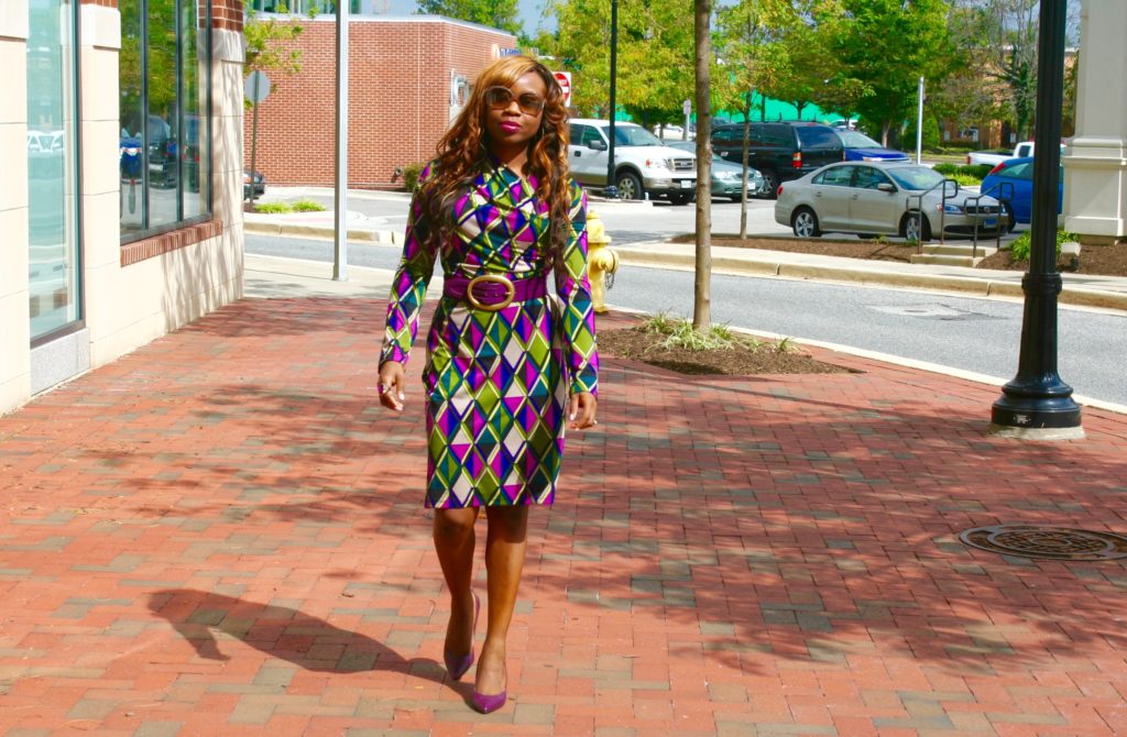 Long sleeve multi-colored purple dress3