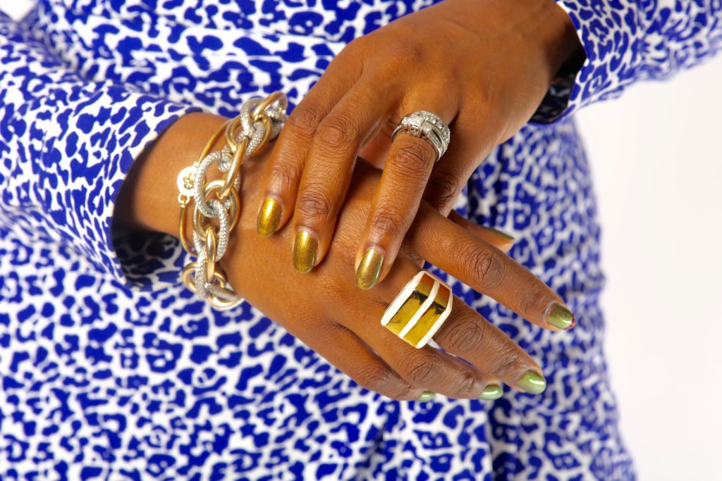 Marc Jacobs Bracelet with White Cocktail Ring.