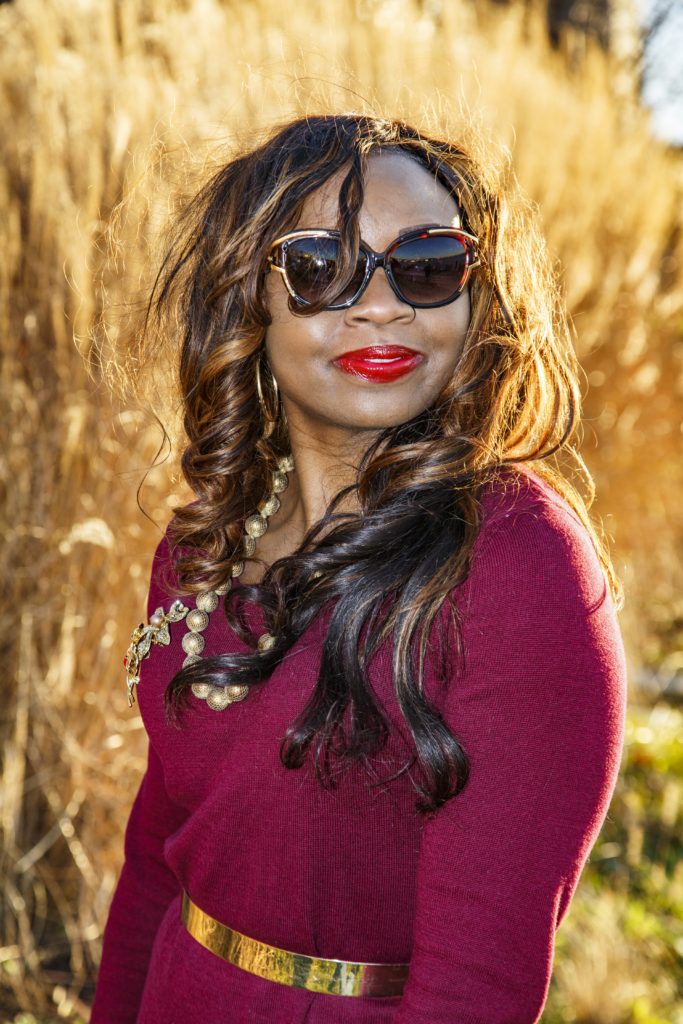 Red Dress-Red Lips-Prabal Gurung Sunglasses