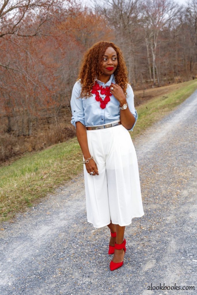 How to wear white culottes16