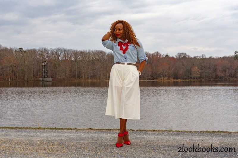 How to wear white culottes19