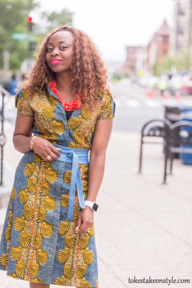 How to Style a Print Shirt Dress8