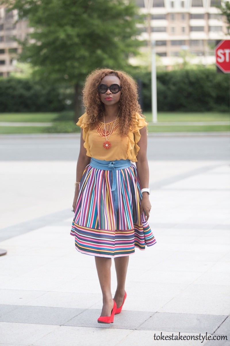 How to wear a multi-colored striped skirt49 (copy)