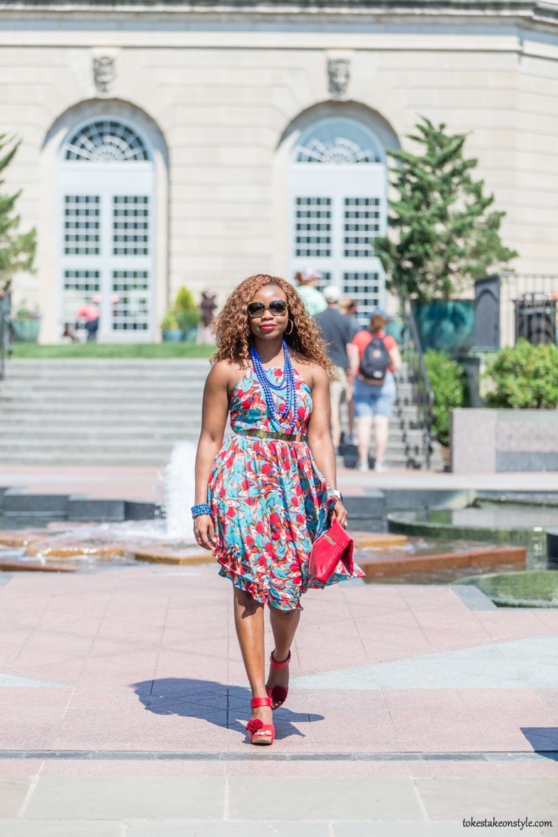 How to Style a Print Dress11