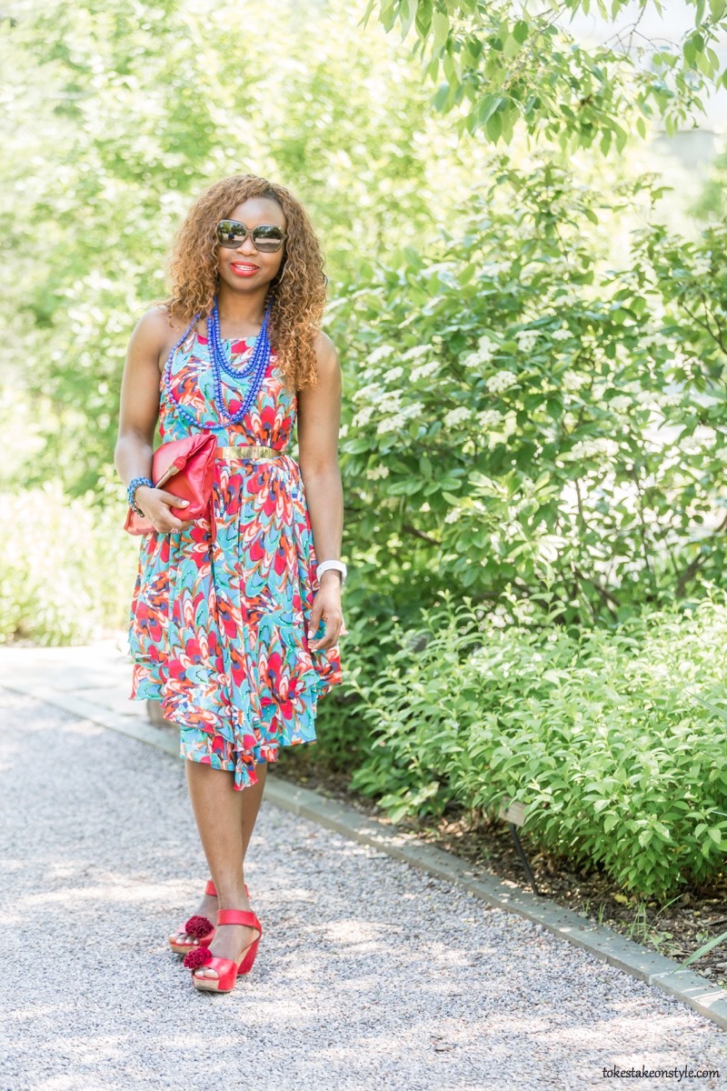 How to Style a Print Dress14