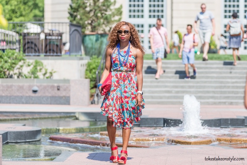 How to Style a Print Dress8