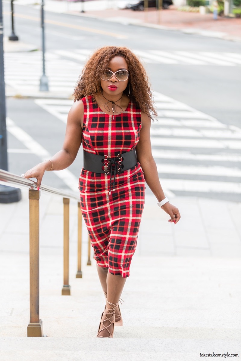 how-to-style-a-red-plaid-dress-for-fall23