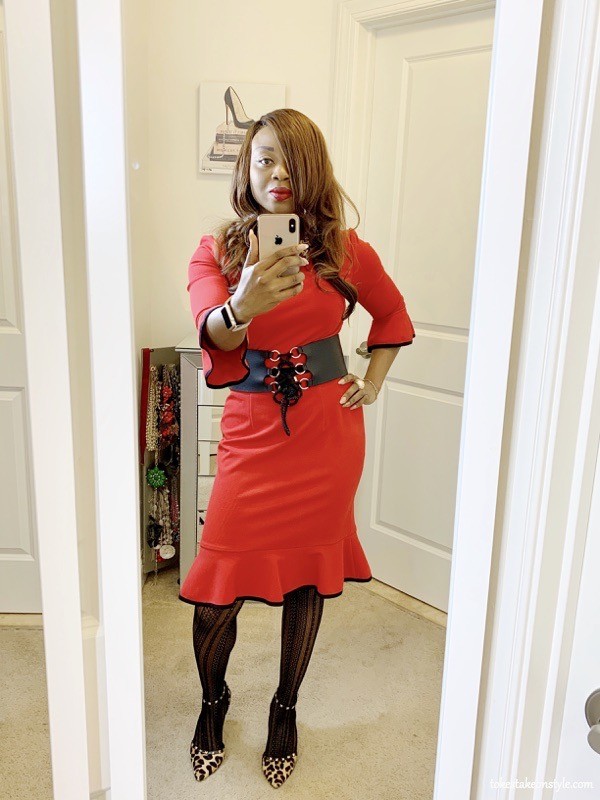 tokestakeonstyle-best-clothes-to-buy-on-amazon-Donna-Morgan-red-dress