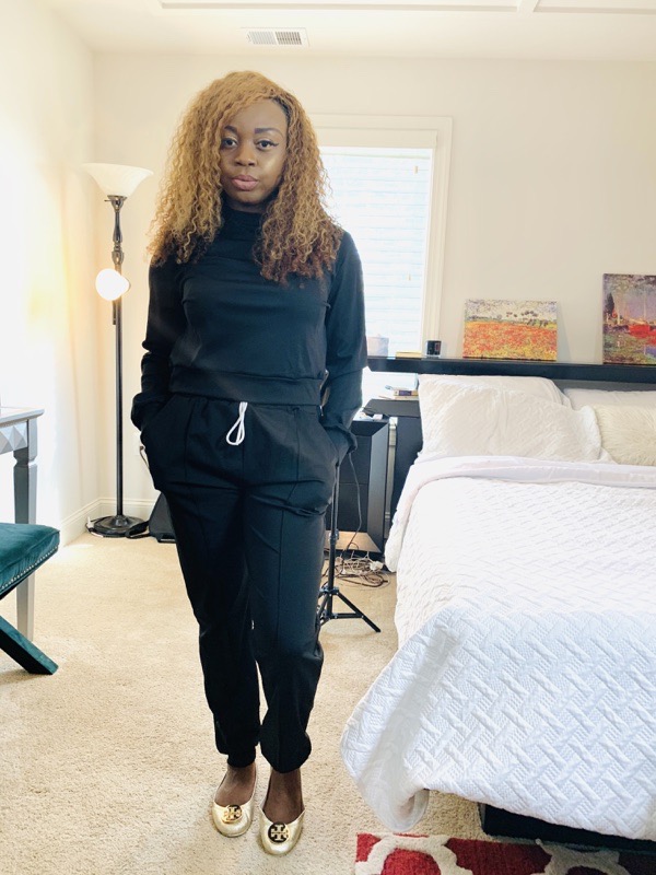 lovely wholesale review black jogger set