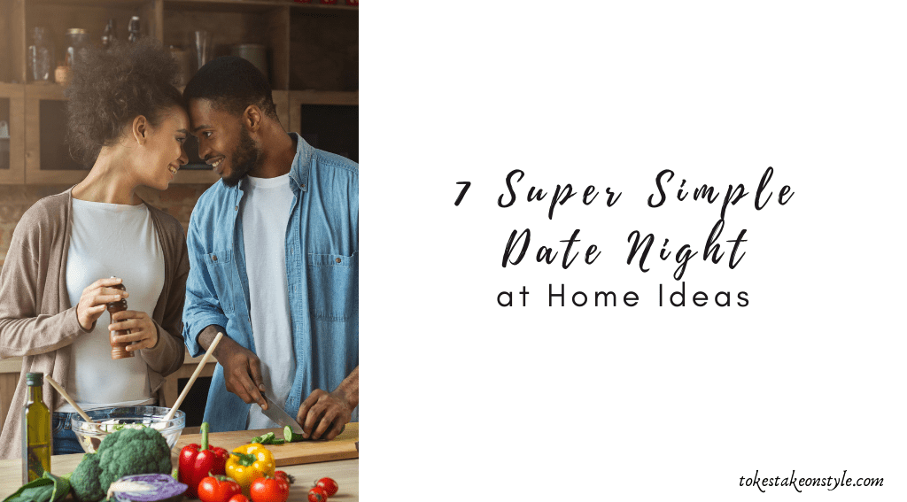 simple date night at home ideas featuring a black couple cooking in kitchen